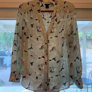 Long Sleeve Floral Blouse